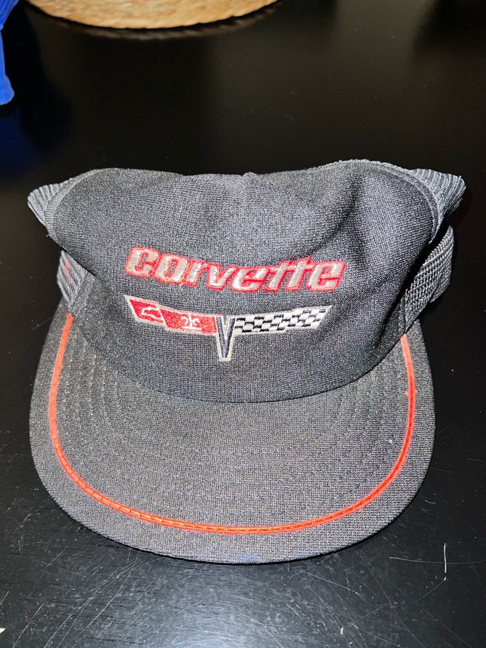 Vintage CORVETTE 70s 80s USA Mesh Trucker Hat Cap Snapback Horizon Sportswear